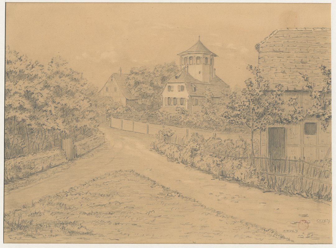VUE DES ENVIRONS DE STRASBOURG : ANCIENNE PROPRIETE CLOS A LA ROBERTSAU