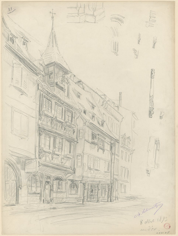 VUE DE STRASBOURG : LA RUE D'OR