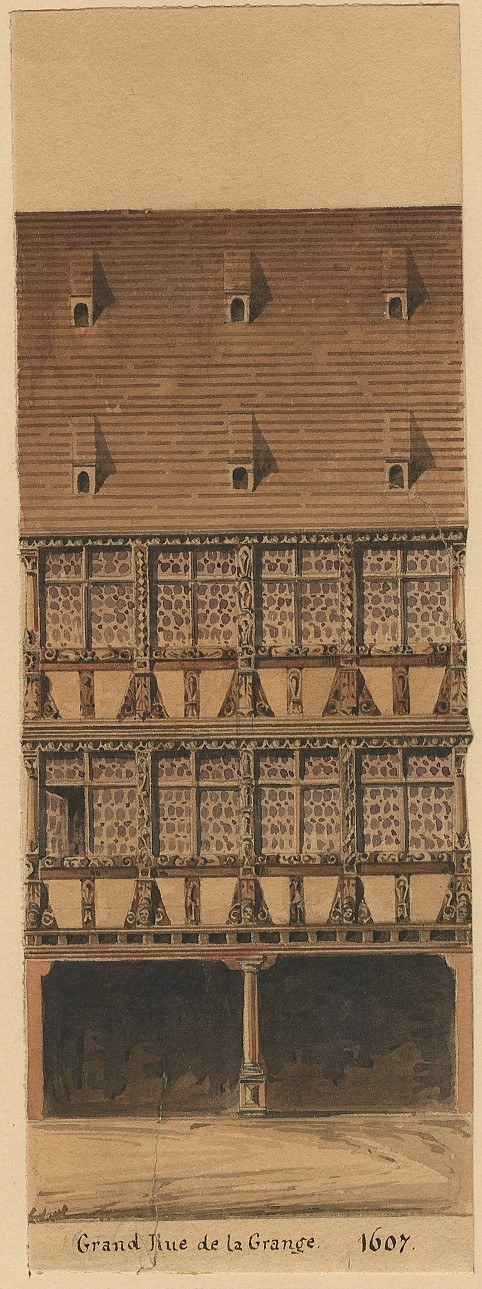 VUE DE STRASBOURG : MAISON DE LA GRANDE RUE DE LA GRANGE