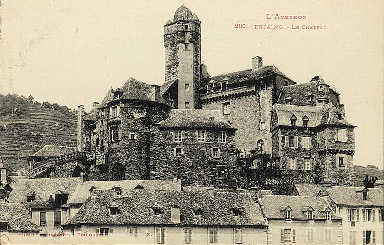 L'AVEYRON / 200. - ESTAING. - LE CHATEAU (caractères rouges)