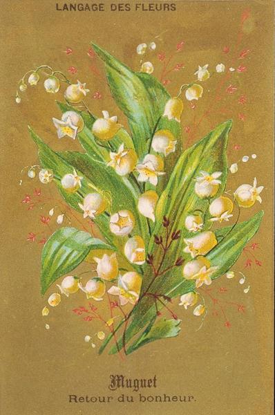 LANGAGE DES FLEURS / Muguet / Retour du bonheur (titre inscrit)