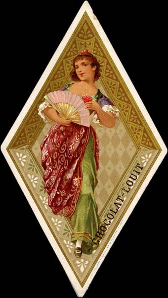 Jeune fille portant un éventail et une rose (titre factice)