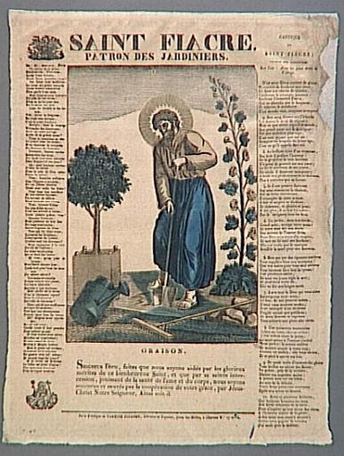 SAINT FIACRE.PATRON DES JARDINIERS (titre inscrit)