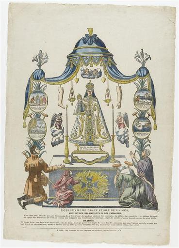 NOTRE DAME DE GRACE, ETOILE DE LA MER, / PROTECTRICE DES MATELOTS ET DE PASSAGERS (titre inscrit)
