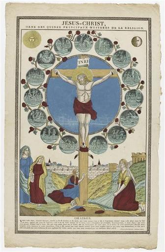JESUS-CHRIST, / ORNE DES QUINZE PRINCIPAUX MYSTERES DE LA RELIGION. (titre inscrit)