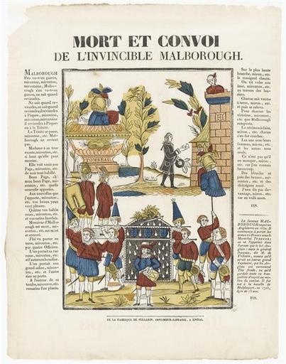 MORT ET CONVOI / DE L'INVINCIBLE MALBOROUGH. (titre inscrit)