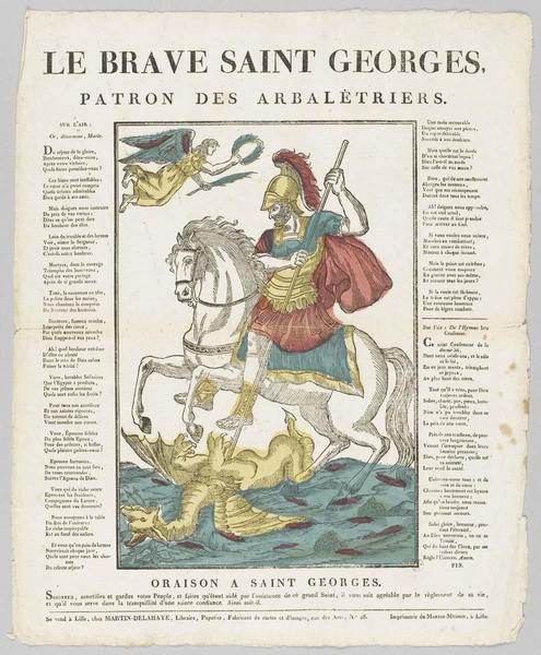 LE BRAVE SAINT GEORGES / PATRON DES ARBALETRIERS. (titre inscrit)
