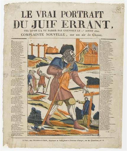 LE VRAI PORTRAIT / DU JUIF ERRANT, / TEL QU'ON LA VU PASSER PAR GRENOBLE LE 1.er AOUST 1820. (titre inscrit)