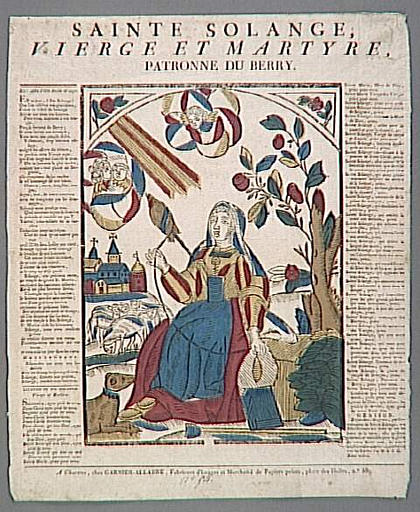 SAINTE SOLANGE / VIERGE ET MARTYRE / PATRONNE DU BERRY (titre inscrit)