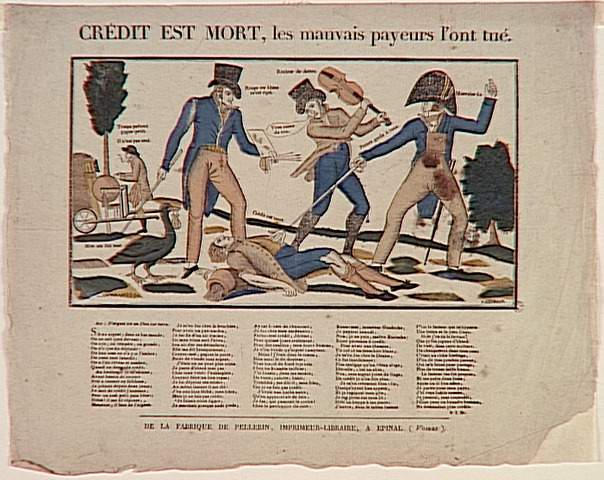 CREDIT EST MORT, les mauvais payeurs l'ont tué. (titre inscrit)