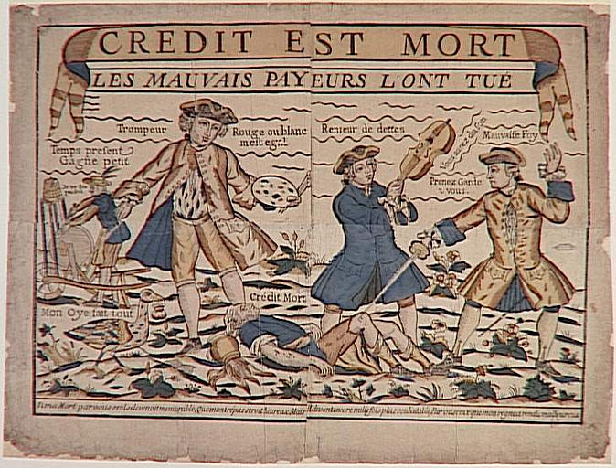 CREDIT EST MORT / LES MAUVAIS PAYEURS L'ONT TUE (titre inscrit)