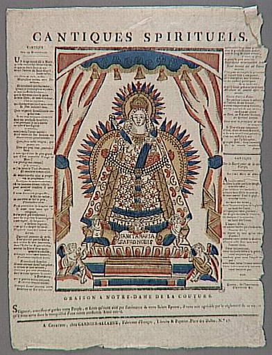 CANTIQUES SPIRITUELS.ORAISON A NOTRE DAME DE LA COUTURE (titre inscrit)
