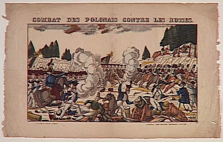 COMBAT DES POLONAIS CONTRE LES RUSSES. (titre inscrit)