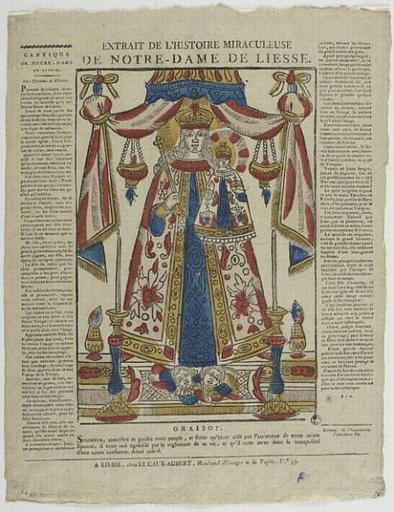 EXTRAIT DE L'HISTOIRE MIRACULEUSE / DE NOTRE DAME DE LIESSE (titre inscrit)
