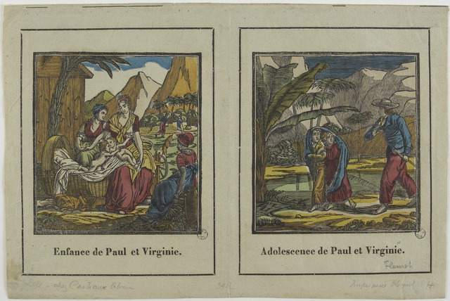 ENFANCE DE PAUL ET VIRGINIE.ADOLESCENCE DE PAUL ET VIRGINIE (titre inscrit)