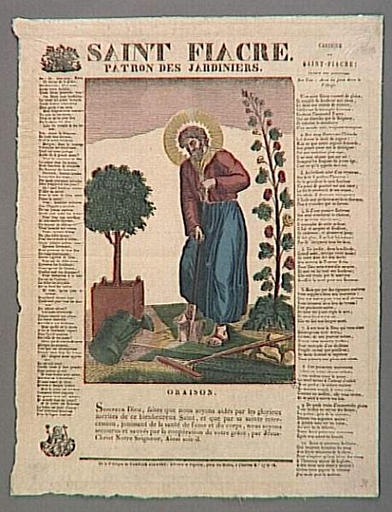 SAINT FIACRE.PATRON DES JARDINIERS (titre inscrit)