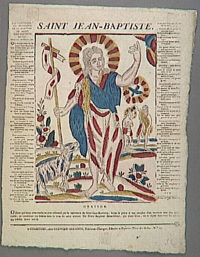 SAINT JEAN BAPTISTE, ORAISON (titre inscrit)