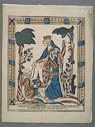 Sainte Elisabeth reine de France priez pour nous (titre inscrit)
