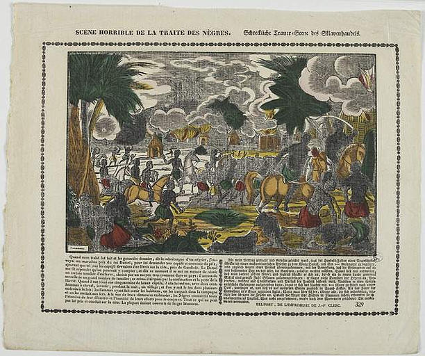 SCENE HORRIBLE DE LA TRAITE DES NEGRES (titre inscrit)