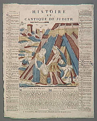 HISTOIRE / ET / CANTIQUE DE JUDITH. (titre inscrit)