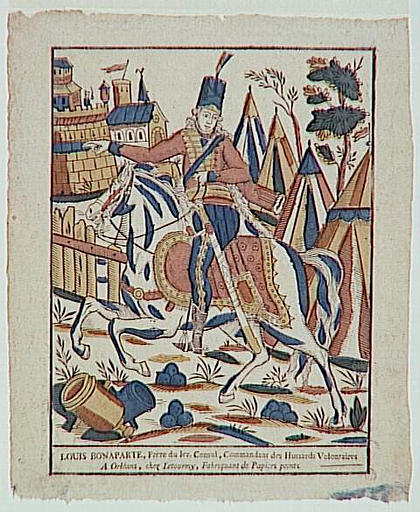 LOUIS BONAPARTE, FRERE DU 1ER.CONSUL, COMMANDANT DES HUSSARDS VOLONTAIRES (titre inscrit)