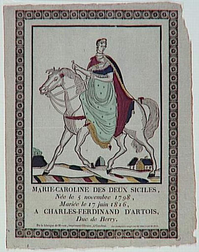 MARIE CAROLINE DES DEUX SICILES (titre inscrit)