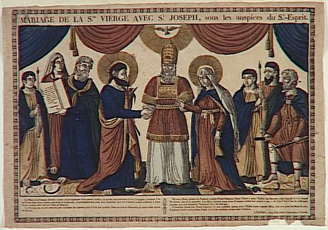 MARIAGE DE LA S.te VIERGE AVEC S.t JOSEPH, sous les auspices du S.t-Esprit. (titre inscrit)