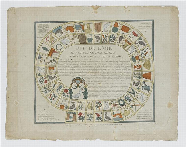 JEU DE L'OIE / RENOUVELLÉ DES GRECS (titre inscrit)