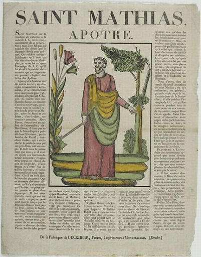 SAINT MATHIAS, / APOTRE (titre inscrit)