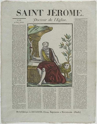 SAINT JEROME, / Docteur de l'Eglise (titre inscrit)