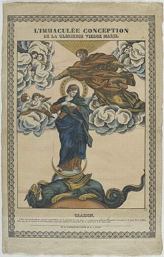 L'IMMACULEE CONCEPTION / DE LA GLORIEUSE VIERGE MARIE (titre inscrit)