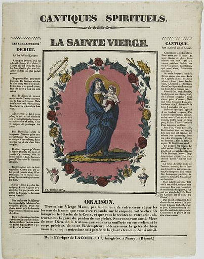 CANTIQUES SPIRITUELS. / LA SAINTE VIERGE (titre inscrit)