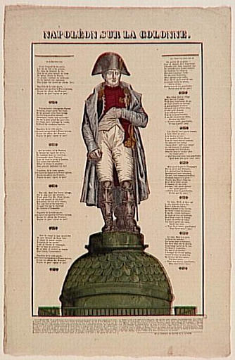 NAPOLEON SUR LA COLONNE. (titre inscrit)